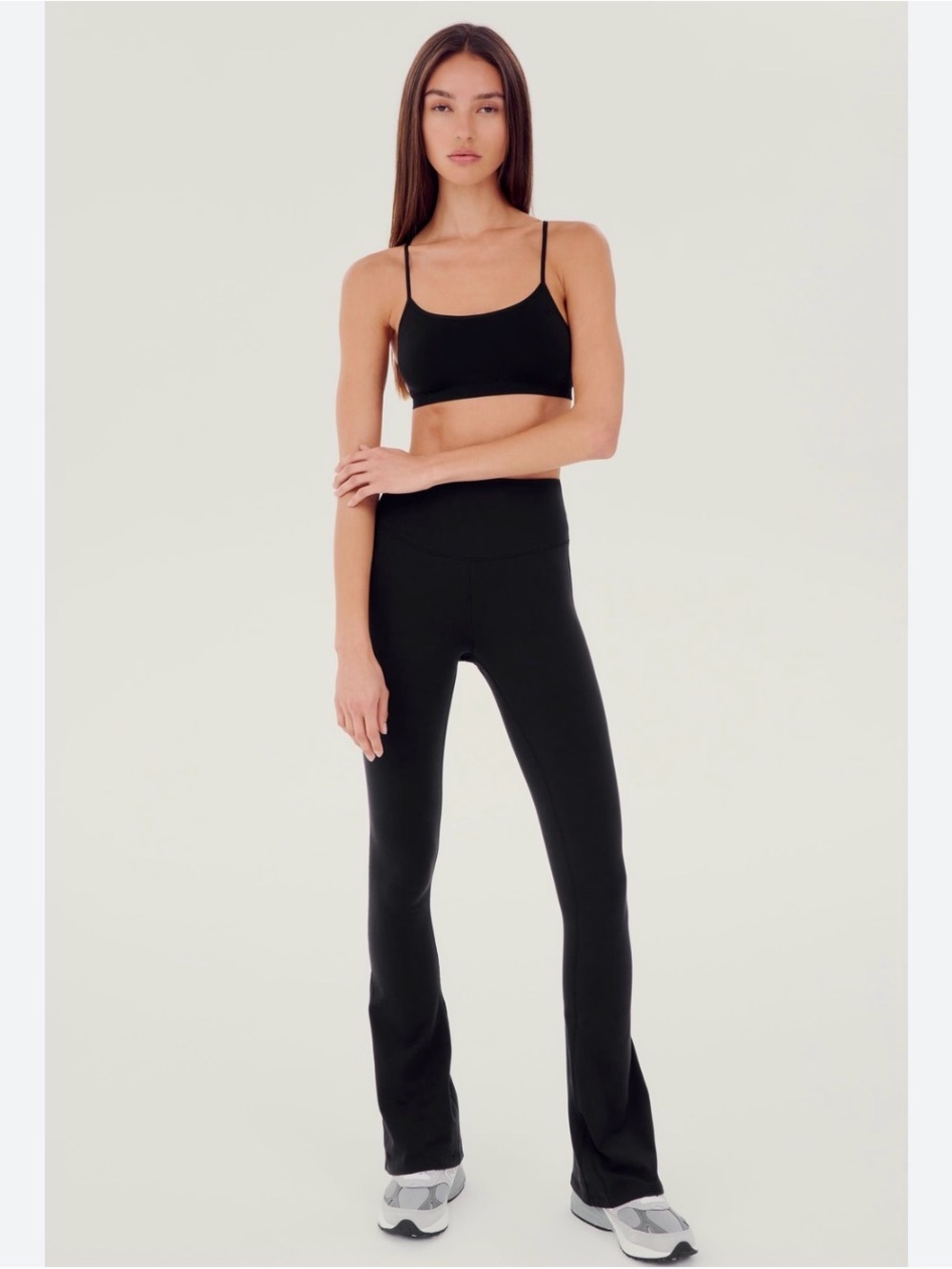 Splits59 Black High-Rise Flare Leggings